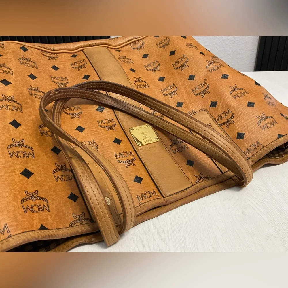 MCM Cognac Visetos Tote Bag - Picture 16 of 16
